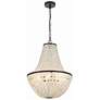 3_Birelle 18" Wide Dark Bronze Cream Shell 6-Light Chandelier
