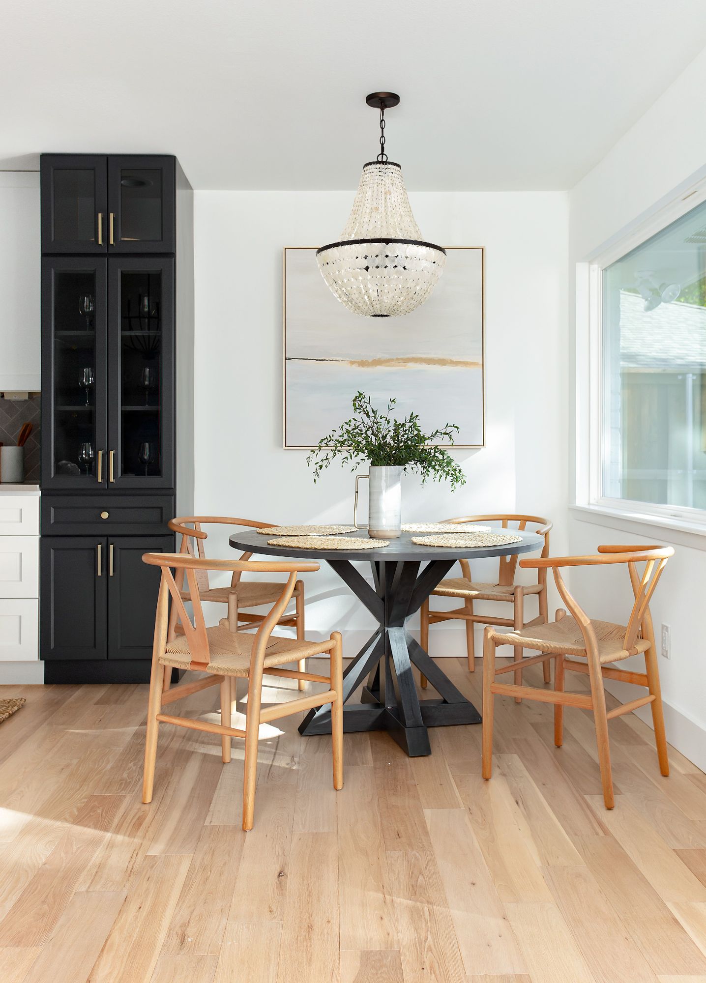 Birelle 18" Wide Dark Bronze Cream Shell 6-Light Chandelier in scene