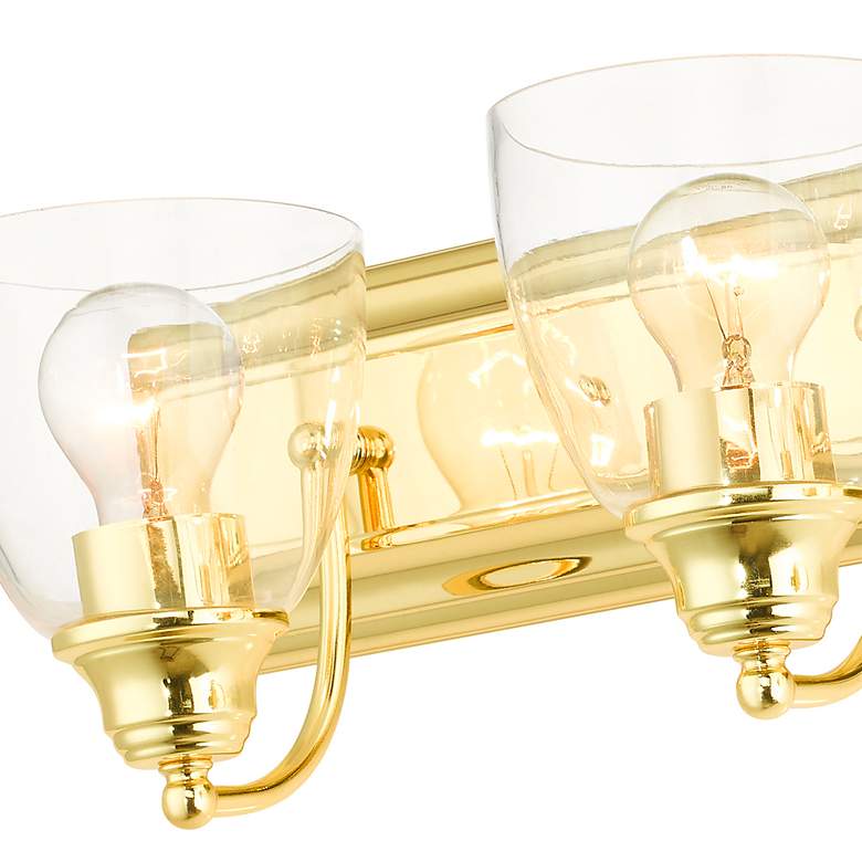Image 3 Birmingham 24" Wide 3-Light Polished Brass Vanity Bath Light more views