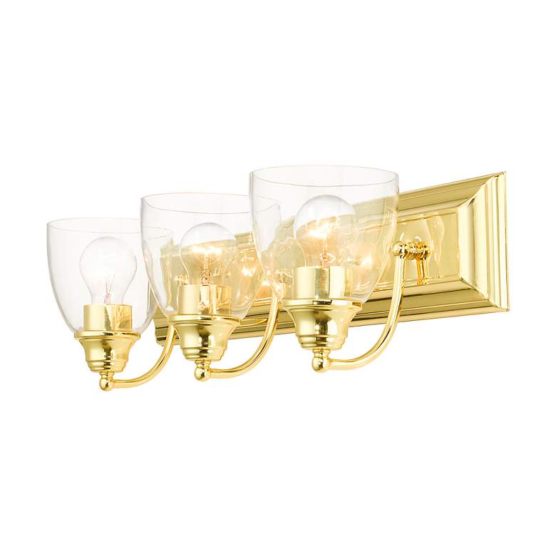 Image 4 Birmingham 24" Wide 3-Light Polished Brass Vanity Bath Light more views
