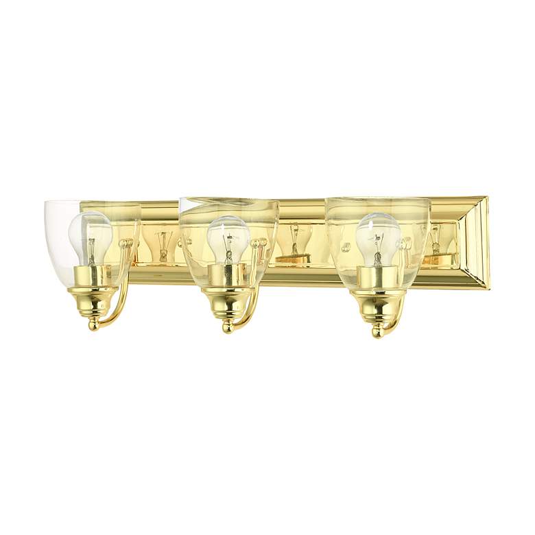 Image 6 Birmingham 24" Wide 3-Light Polished Brass Vanity Bath Light more views