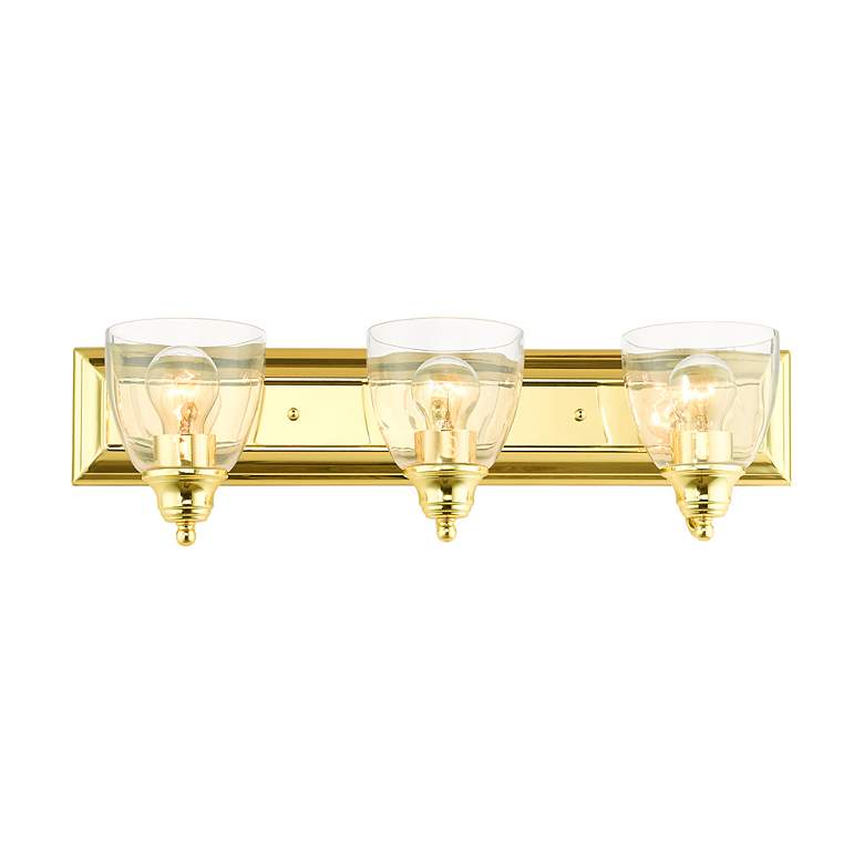 Image 7 Birmingham 24" Wide 3-Light Polished Brass Vanity Bath Light more views