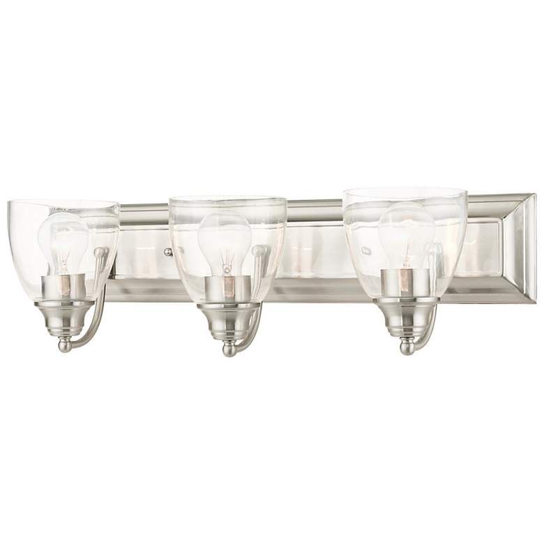 Image 1 Birmingham 24" Wide Brushed Nickel 3-Light Bath Light