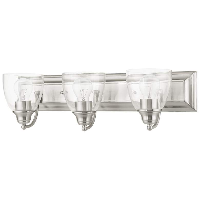 Image 2 Birmingham 24" Wide Brushed Nickel 3-Light Bath Light more views