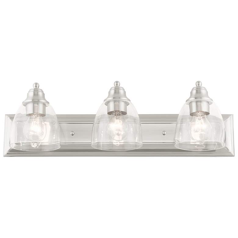 Image 3 Birmingham 24" Wide Brushed Nickel 3-Light Bath Light more views