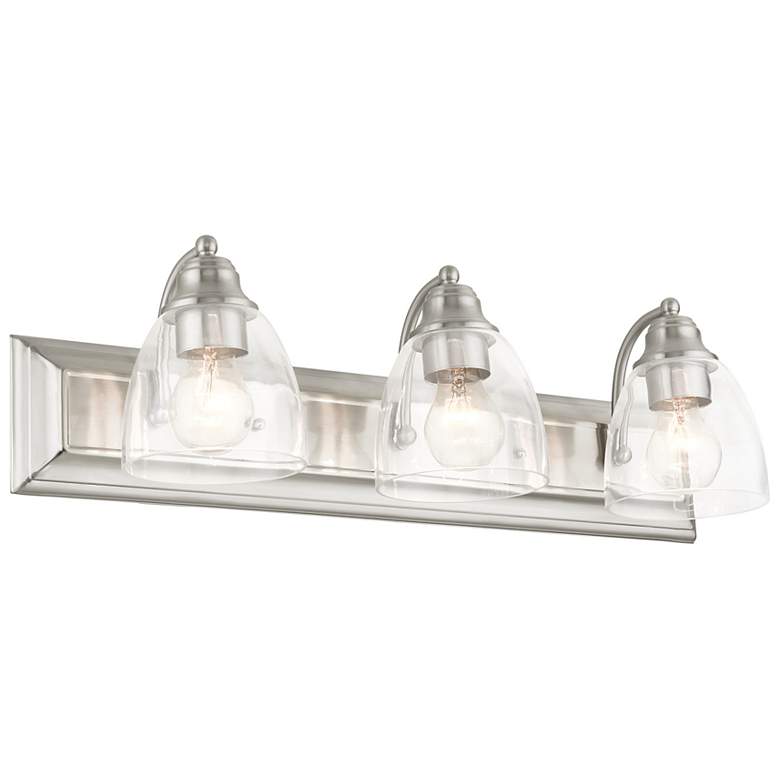 Image 5 Birmingham 24" Wide Brushed Nickel 3-Light Bath Light more views