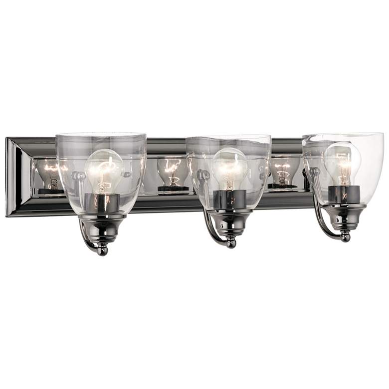 Image 1 Birmingham 3 Light Black Chrome Vanity Sconce