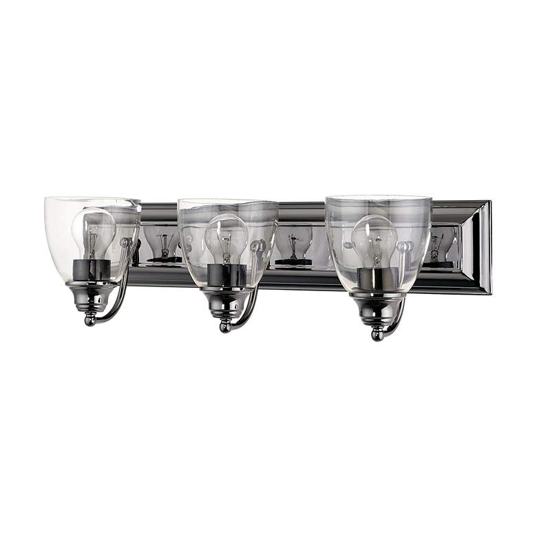 Image 2 Birmingham 3 Light Black Chrome Vanity Sconce more views