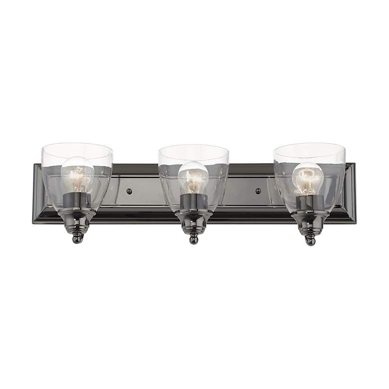 Image 3 Birmingham 3 Light Black Chrome Vanity Sconce more views