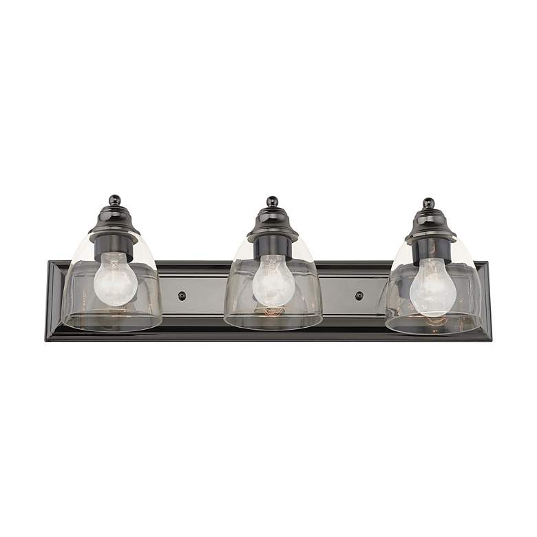 Image 4 Birmingham 3 Light Black Chrome Vanity Sconce more views