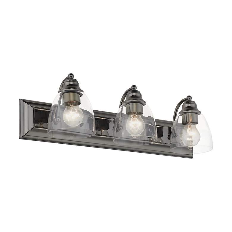 Image 5 Birmingham 3 Light Black Chrome Vanity Sconce more views
