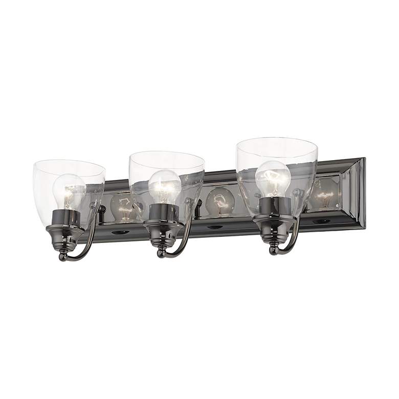 Image 6 Birmingham 3 Light Black Chrome Vanity Sconce more views
