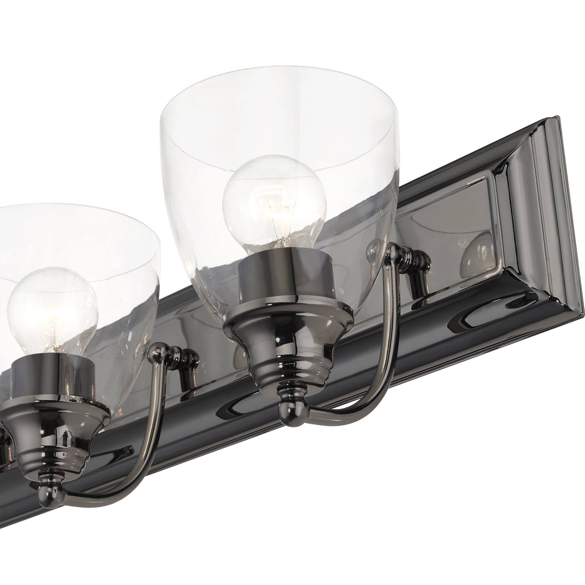 Birmingham 3 Light Black Chrome Vanity Sconce