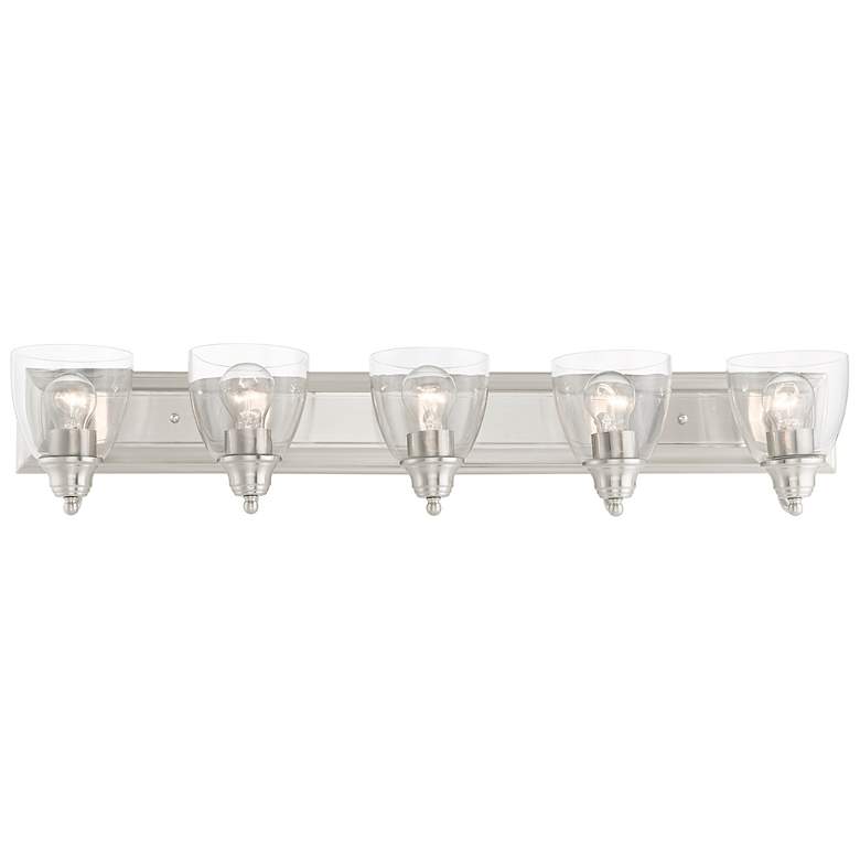 Image 3 Birmingham 36" Wide Brushed Nickel 5-Light Bath Light more views
