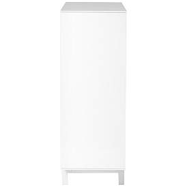 Image4 of Birmingham 43 1/4" Wide White Wood 4-Door Cabinet Stand more views