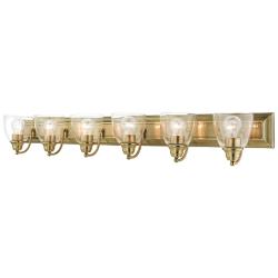 Birmingham 48" Wide Antique Brass 6-Light Bath Light
