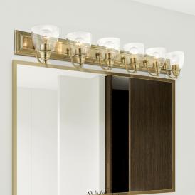 Birmingham 48" Wide Antique Brass 6-Light Bath Light Birmingham 48" Wide Antique Brass 6-Light Bath Light