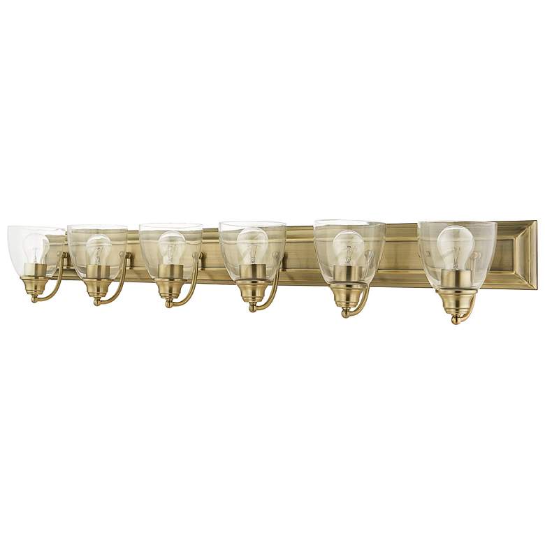 Image 5 Birmingham 48" Wide Antique Brass 6-Light Bath Light more views