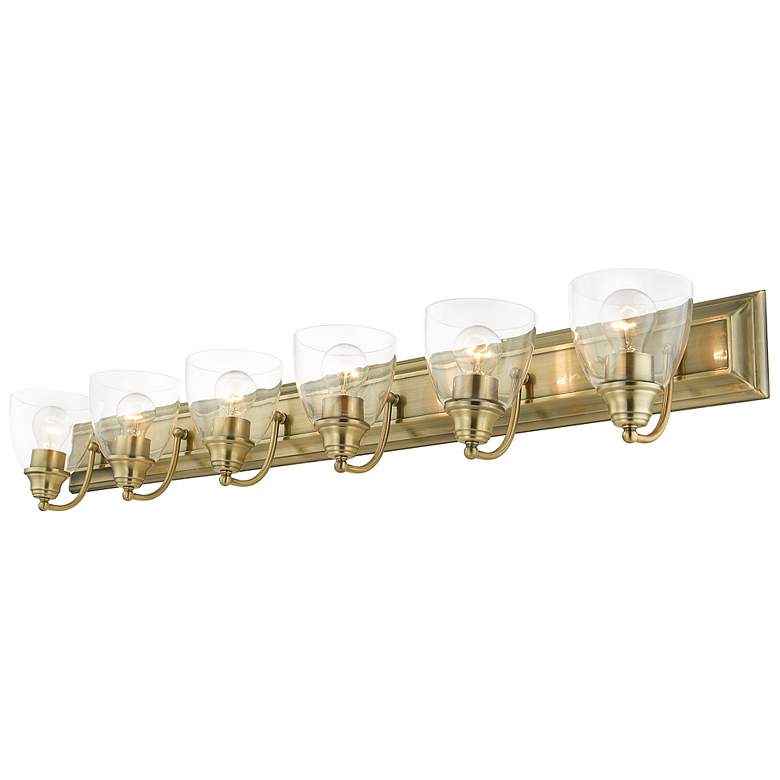 Image 7 Birmingham 48" Wide Antique Brass 6-Light Bath Light more views