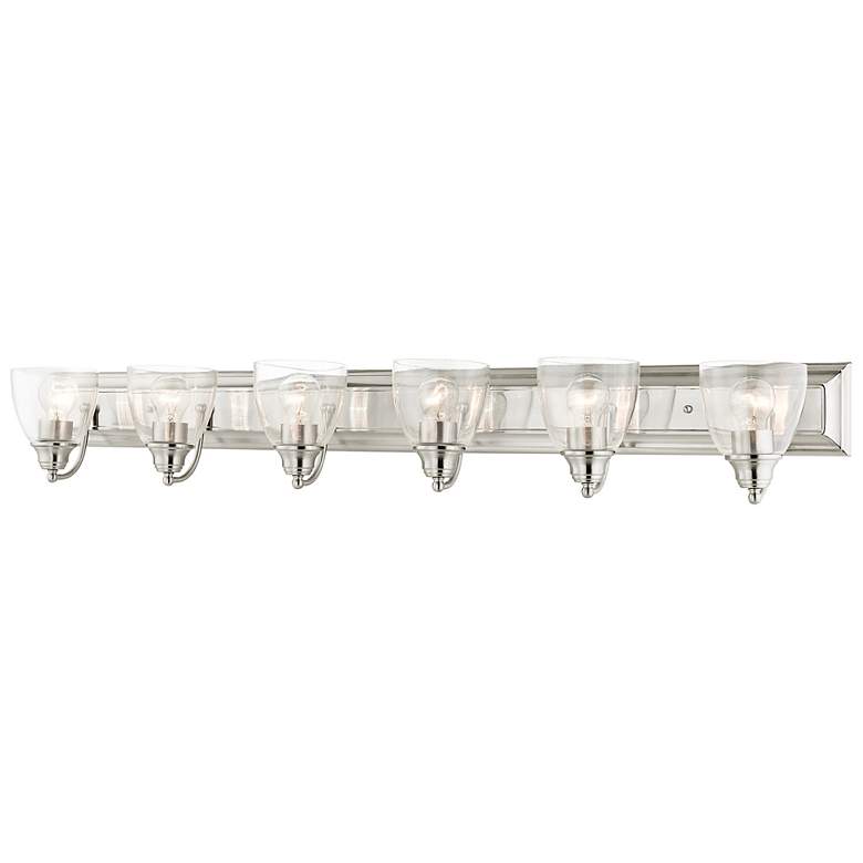 Image 1 Birmingham 48" Wide Brushed Nickel 6-Light Bath Light