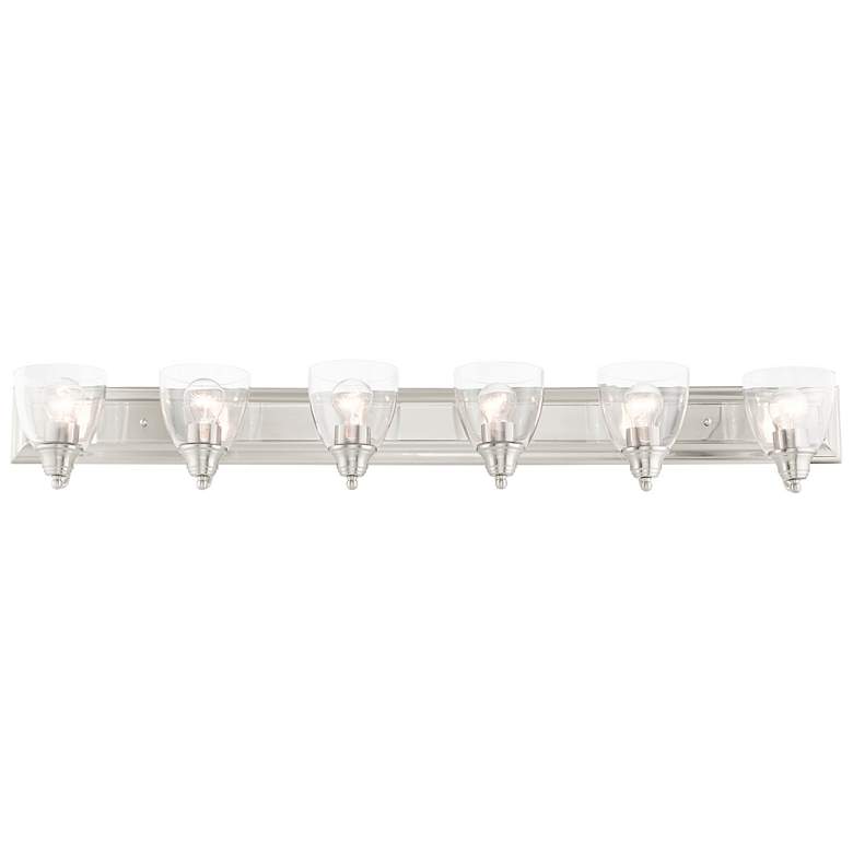 Image 4 Birmingham 48" Wide Brushed Nickel 6-Light Bath Light more views