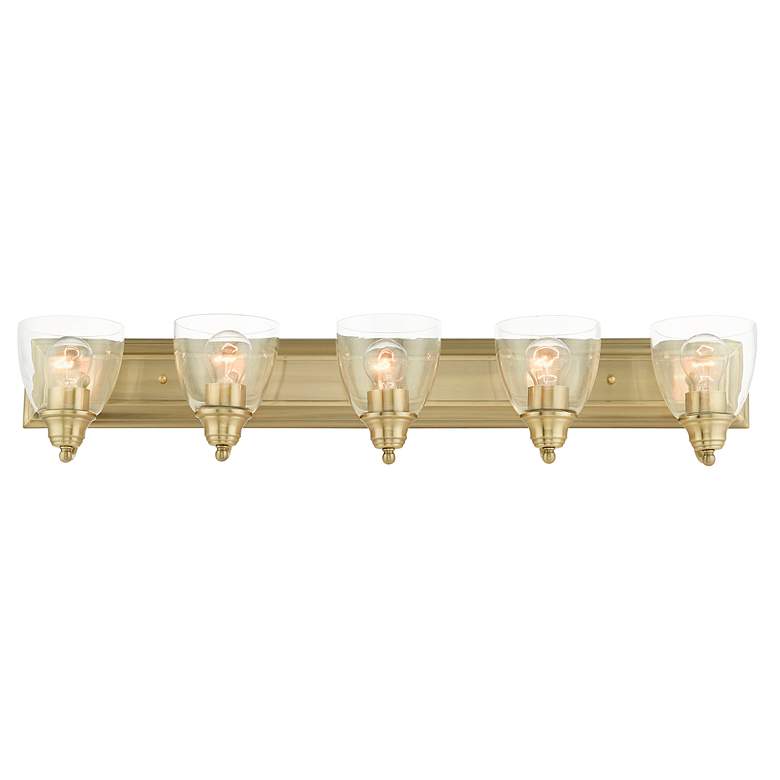 Image 3 Birmingham 5 Light Antique Brass Vanity Sconce more views