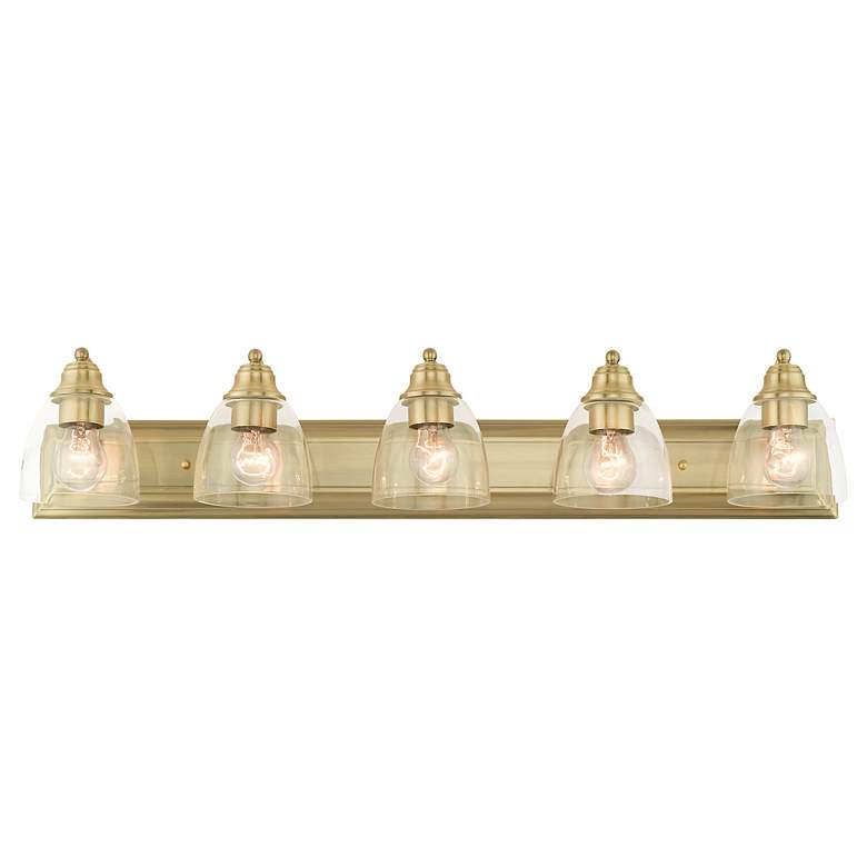 Image 4 Birmingham 5 Light Antique Brass Vanity Sconce more views