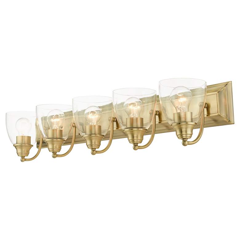 Image 5 Birmingham 5 Light Antique Brass Vanity Sconce more views