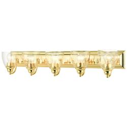Birmingham 5 Light Polished Brass Vanity Sconce