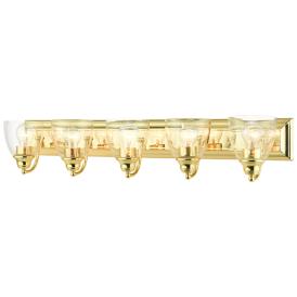 Birmingham 5 Light Polished Brass Vanity Sconce Birmingham 5 Light Polished Brass Vanity Sconce