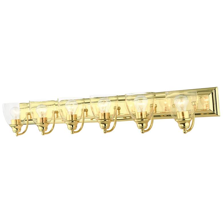 Image 1 Birmingham 6 Light Polished Brass Vanity Sconce