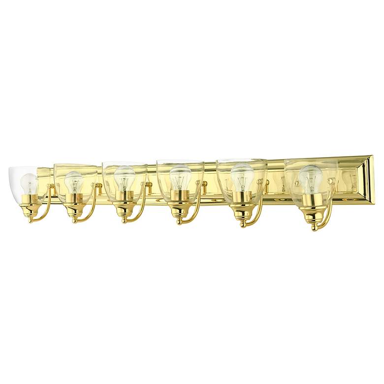 Image 2 Birmingham 6 Light Polished Brass Vanity Sconce more views