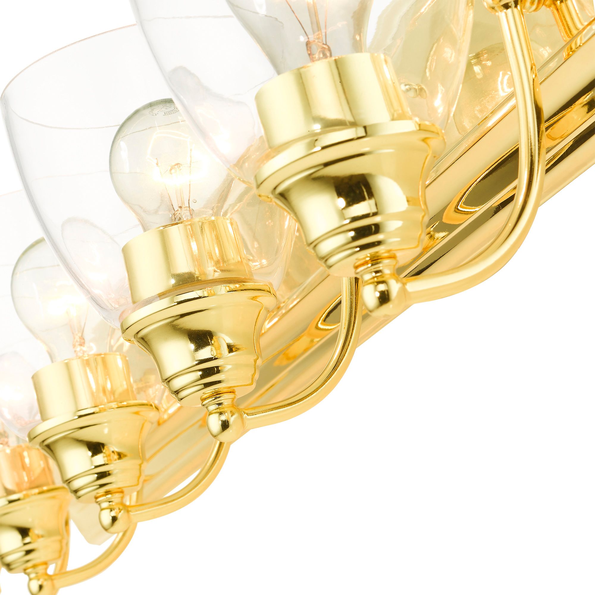 Birmingham 6 Light Polished Brass Vanity Sconce