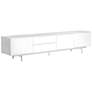 Birmingham 82" Wide White Wood 3-Door 2-Drawer Media Stand in scene