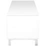 Birmingham 82" Wide White Wood 3-Door 2-Drawer Media Stand in scene