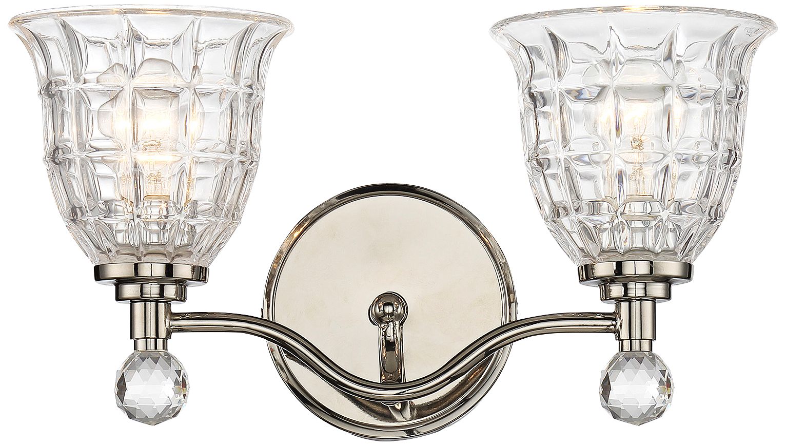 Image 2 Birone 2-Light Bathroom Vanity Light in Polished Nickel
