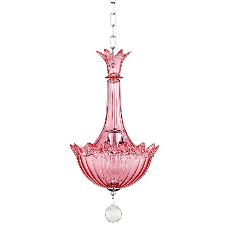 Image 1 Biscay 9 3/4" Wide Pink Murano Glass Mini Pendant