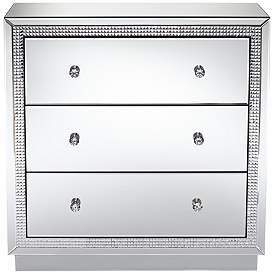 Image4 of Biscaya 31 1/2" Wide Mirrored 3-Drawer Beaded Accent Chest more views