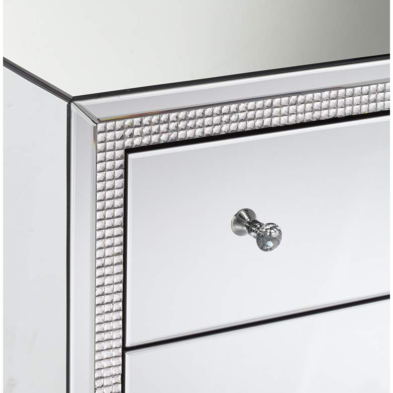Biscaya 31 1/2&quot; Wide Mirrored 3-Drawer Beaded Accent Chest more views