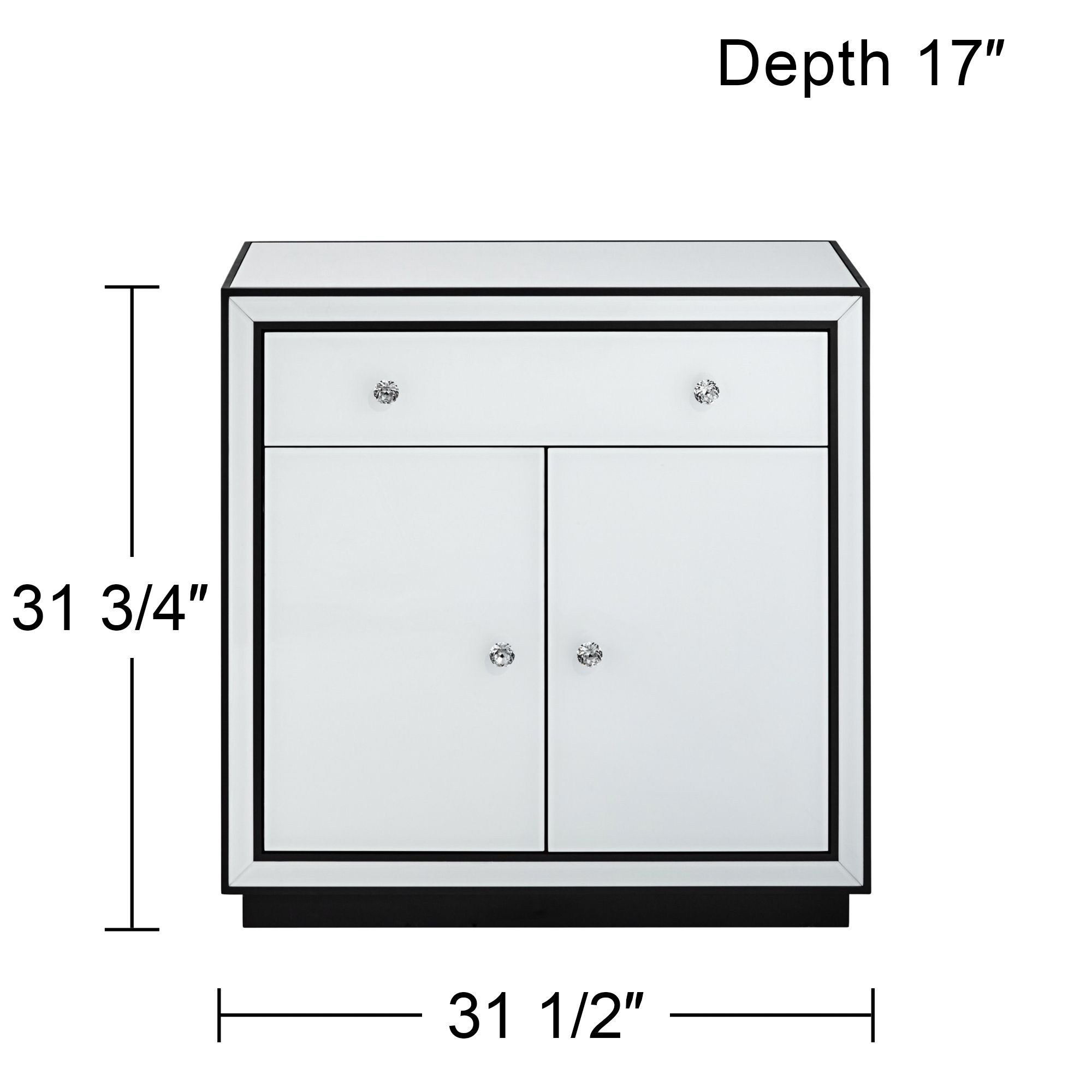 Biscaya 31 1/2"W White Reverse Painted Glass Accent Chests Set of 2 in scene