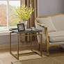 Biscayne 24" Wide Weathered Brown and Gold End Table in scene