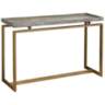 Biscayne 48" Wide Weathered Brown and Gold Console Table