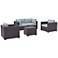 Biscayne Mist Fabric 5-Piece 4-Seat Outdoor Patio Set