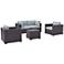 Biscayne Mist Fabric 5-Piece 4-Seat Outdoor Patio Set