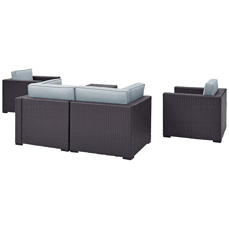 Image 4 Biscayne Mist Fabric 5-Piece 4-Seat Outdoor Patio Set more views