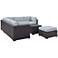 Biscayne Mist Fabric 5-Piece 5-Seat Outdoor Patio Set