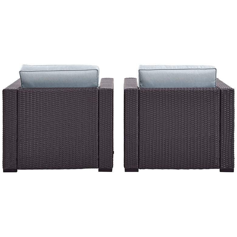 Image 4 Biscayne Mist Fabric Outdoor Wicker Armchair Set of 2 more views