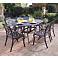 Biscayne Rust 7-Piece Outdoor Table and Arm Chairs Set