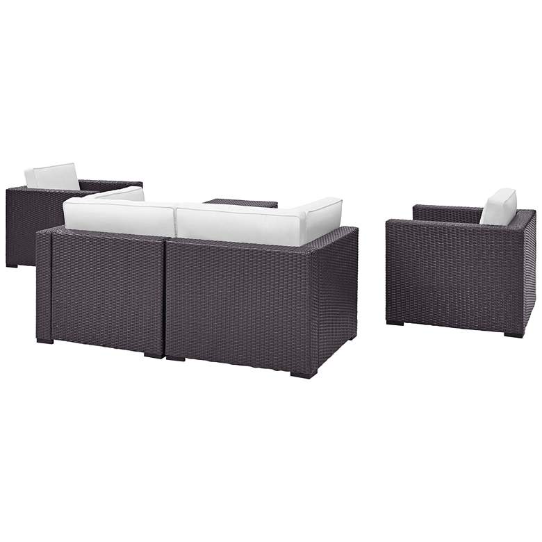 Image 4 Biscayne White Fabric 5-Piece 4-Seat Outdoor Patio Set more views
