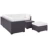 Biscayne White Fabric 5-Piece 5-Seat Outdoor Patio Set